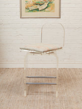 Load image into Gallery viewer, Lucite Pair of Stools with Seat Pads