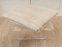 Load image into Gallery viewer, Lucite Pair of Stools with Seat Pads