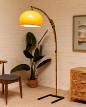 Load image into Gallery viewer, 1970s Vintage Gold Floor Lamp