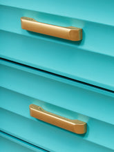 Load image into Gallery viewer, Turquoise Mid Century 6 Drawer Dresser