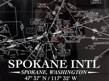 Load image into Gallery viewer, Spokane Washington Sectional Aeronautical Chart 1970 Vintage Map Print
