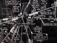 Load image into Gallery viewer, Spokane Washington Sectional Aeronautical Chart 1970 Vintage Map Print