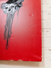 Load image into Gallery viewer, Red Monolith Minimalist Abstract Painting in Red and Black