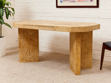 Load image into Gallery viewer, Parchment Tessellated Stone Veneer Desk or Console Table