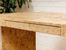 Load image into Gallery viewer, Parchment Tessellated Stone Veneer Desk or Console Table