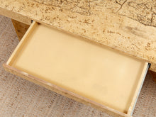 Load image into Gallery viewer, Parchment Tessellated Stone Veneer Desk or Console Table