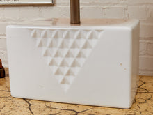 Load image into Gallery viewer, Facet White Ceramic Table Lamp with Textured Geometric Base