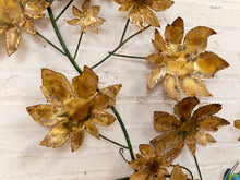 Load image into Gallery viewer, Brass Vintage Flower Wall Hanging