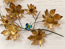 Load image into Gallery viewer, Brass Vintage Flower Wall Hanging