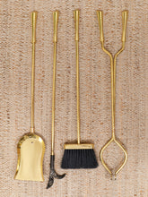 Load image into Gallery viewer, Polished Brass Vintage Fireplace Stand