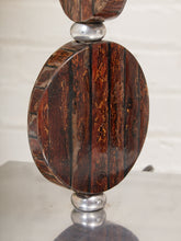 Load image into Gallery viewer, Stacked Disc Table Lamp with Metal Base and White Drum Shade