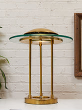Load image into Gallery viewer, Robert Sonneman "Saturn" Halogen Table Lamp for George Kovacs, C. 1980 — Brass & Glass