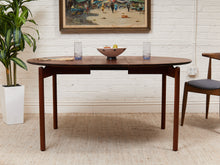 Load image into Gallery viewer, Walnut Mid-Century Dining Table with Two Leaves