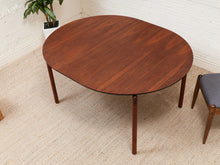 Load image into Gallery viewer, Walnut Mid-Century Dining Table with Two Leaves