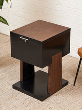 Load image into Gallery viewer, Black Atomic Filing Cabinet 1970s