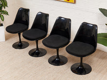 Load image into Gallery viewer, Set of 4 Black Swivel Chairs as Found