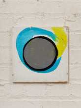 Load image into Gallery viewer, Eclipse Study Minimalist Abstract Painting in Black Gray White and Yellow
