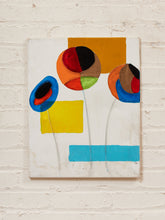 Load image into Gallery viewer, Suspended Study Geometric Abstract Painting with Hanging Spheres