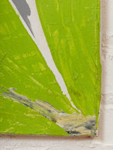 Load image into Gallery viewer, Citrus Burst Abstract Expressionist Painting in Lime Green Yellow Black and White $225