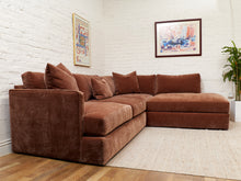 Load image into Gallery viewer, Michonne Sectional Sofa (RAF armless chaise, LAF sofa) in Amici Tobacco