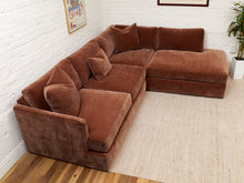 Load image into Gallery viewer, Michonne Sectional Sofa (RAF armless chaise, LAF sofa) in Amici Tobacco