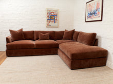 Load image into Gallery viewer, Michonne Sectional Sofa (RAF armless chaise, LAF sofa) in Amici Tobacco