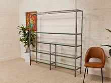 Load image into Gallery viewer, Industrial Vintage Shelf with Glass