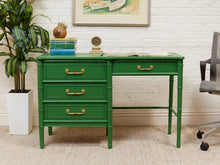 Load image into Gallery viewer, Emerald Faux Bamboo Desk