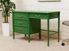Load image into Gallery viewer, Emerald Faux Bamboo Desk