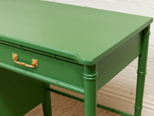 Load image into Gallery viewer, Emerald Faux Bamboo Desk