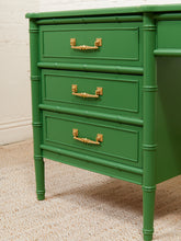 Load image into Gallery viewer, Emerald Faux Bamboo Desk