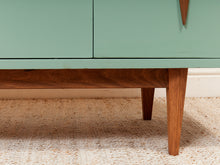 Load image into Gallery viewer, 1960s Kroehler Sculptural Wood Drawer Pulls 9 Drawer Dresser