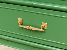 Load image into Gallery viewer, Emerald Faux Bamboo Nightstand