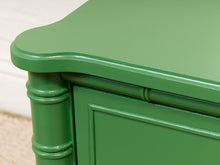 Load image into Gallery viewer, Emerald Faux Bamboo Nightstand