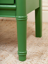Load image into Gallery viewer, Emerald Faux Bamboo Nightstand