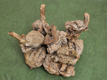 Load image into Gallery viewer, Petrified 1960s Brown Wood Coffee Table Glass Top