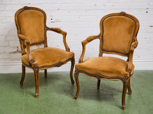Load image into Gallery viewer, Pair of French Louis XV Style Giltwood Chairs