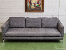 Load image into Gallery viewer, Gray Channeled Apartment Sofa
