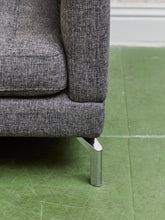 Load image into Gallery viewer, Gray Channeled Apartment Sofa