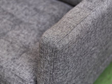 Load image into Gallery viewer, Gray Channeled Apartment Sofa
