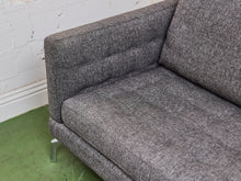 Load image into Gallery viewer, Gray Channeled Apartment Sofa