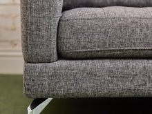 Load image into Gallery viewer, Gray Channeled Apartment Sofa
