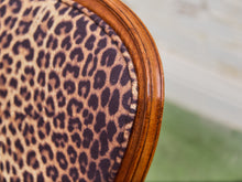 Load image into Gallery viewer, French Louis XV Style Bergere Chair with a Leopard Print Upholstery