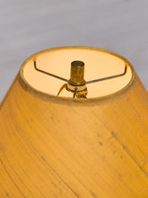 Load image into Gallery viewer, Vintage Carved Wood and Brass Modernist Table Lamp