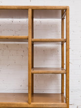 Load image into Gallery viewer, Vintage Reeded Wood Etagere with Drawers and Cabinet