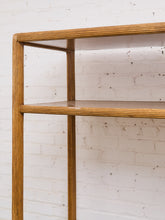 Load image into Gallery viewer, Vintage Reeded Wood Etagere with Drawers and Cabinet
