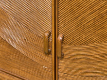 Load image into Gallery viewer, Vintage Reeded Wood Etagere with Drawers and Cabinet