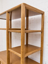 Load image into Gallery viewer, Vintage Reeded Wood Etagere with Drawers and Cabinet