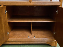 Load image into Gallery viewer, Vintage Reeded Wood Etagere with Drawers and Cabinet