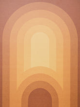Load image into Gallery viewer, Framed Retro Arch Print – Warm Orange Mid-Century Modern Graphic